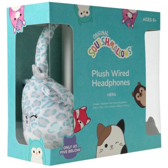 Squishmallows Other - Squishmallows Hera Cheetah Plush Lightweight Wired Headphone New in Box SOLD OUT